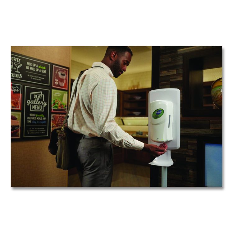 FIT Touch Free Dispenser Floor Stand, 15.7 x 15.7 x 58.3, White