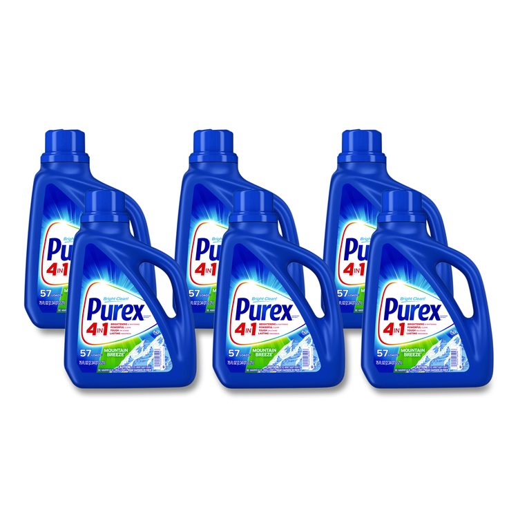 Liquid Laundry Detergent, Mountain Breeze Scent, 75 oz Bottle, 6/Carton