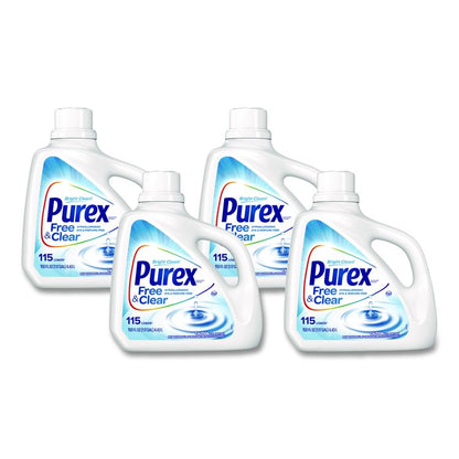 Free and Clear Liquid HE Laundry Detergent, Unscented, 150 oz Bottle, 4/Carton