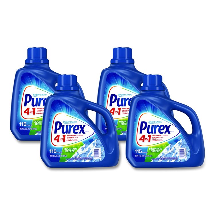 Liquid Laundry Detergent, Mountain Breeze Scent, 150 oz Bottle, 4/Carton