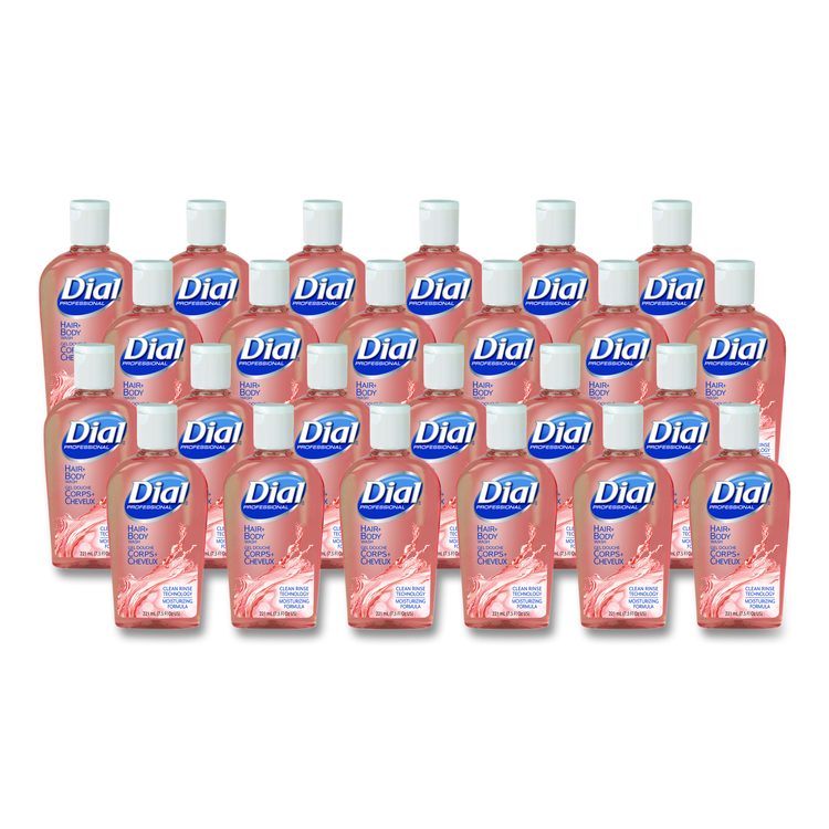 Hair + Body Wash, Neutral Scent, 7.5 oz, 24/Carton