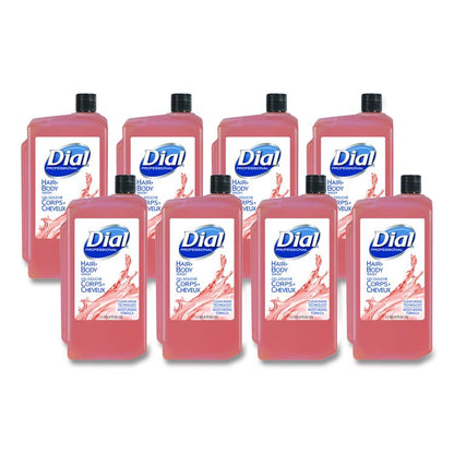 Hair + Body Wash Refill for 1 L Liquid Dispenser, Neutral Scent, 1 L, 8/Carton