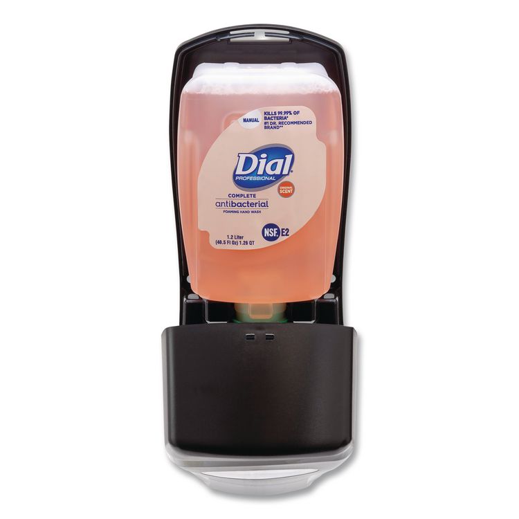 FIT Universal Manual Dispenser, 1.2 L, 4 x 5.13 x 10.5, Slate, 3/Carton