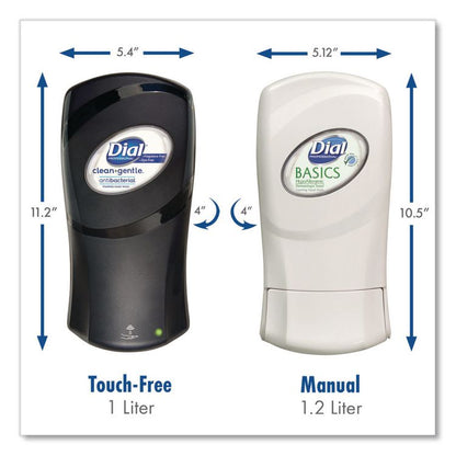 FIT Universal Manual Dispenser, 1.2 L, 4 x 5.13 x 10.5, Slate, 3/Carton