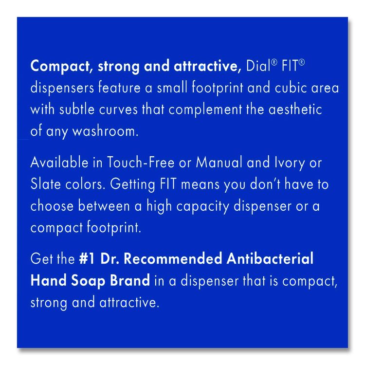 FIT Universal Touch Free Dispenser, 1 L, 4 x 5.4 x 11.2, Slate, 3/Carton