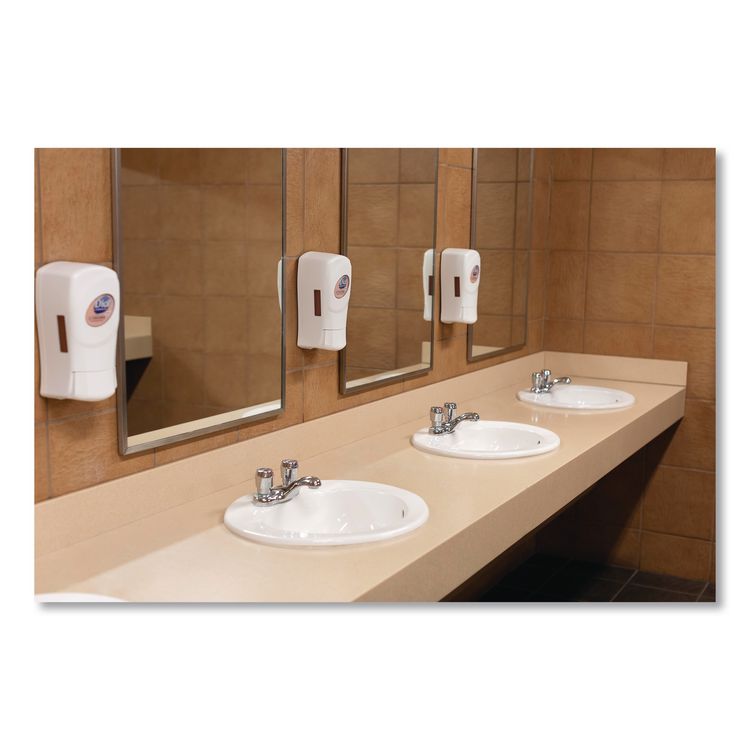 FIT Universal Manual Dispenser, 1.2 L, 4 x 5.13 x 10.5, Ivory, 3/Carton
