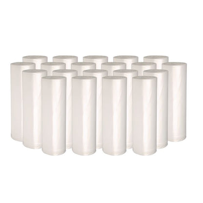 High-Density Can Liners, 30 gal, 10 mic, 30" x 36", Natural, Perforated Roll, 25 Bags/Roll, 20 Rolls/Carton