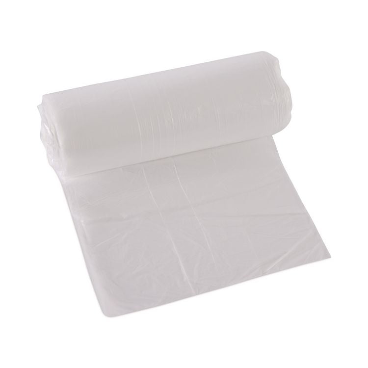 High-Density Can Liners, 30 gal, 10 mic, 30" x 36", Natural, Perforated Roll, 25 Bags/Roll, 20 Rolls/Carton