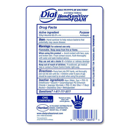 Antibacterial Foaming Hand Sanitizer Refill for FIT Touch Free Dispenser, 1 L Bottle, Fragrance-Free