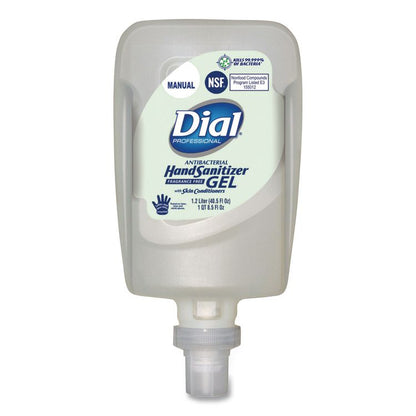 Antibacterial Gel Hand Sanitizer Refill for FIT Manual Dispenser, 1.2 L, Fragrance-Free, 3/Carton