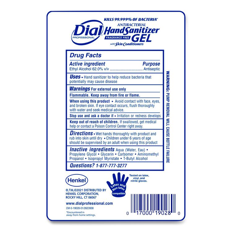 Antibacterial Gel Hand Sanitizer Refill for FIT Touch Free Dispenser, 1L Bottle, Fragrance-Free, 3/Carton
