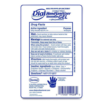 Antibacterial Gel Hand Sanitizer Refill for FIT Touch Free Dispenser, 1L Bottle, Fragrance-Free, 3/Carton