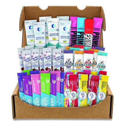 Drink Mixes Snack Box, 50 Assorted Mixes/Box