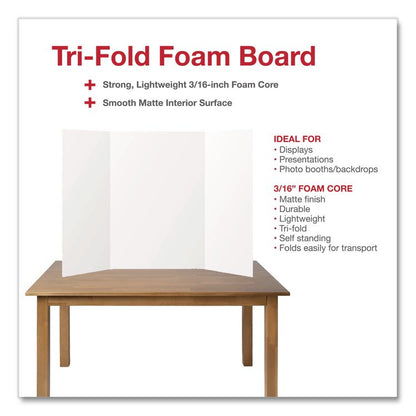 Trifold Display Boards, 36 x 48 x 0.2, White