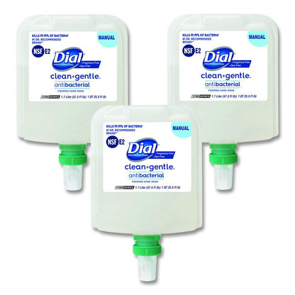 Clean+Gentle Antibacterial Foaming Hand Wash Refill for 1700 Dispenser, Fragrance-Free, 1.7 L, 3/Carton