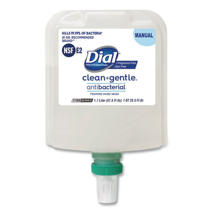 Clean+Gentle Antibacterial Foaming Hand Wash Refill for 1700 Dispenser, Fragrance-Free, 1.7 L, 3/Carton