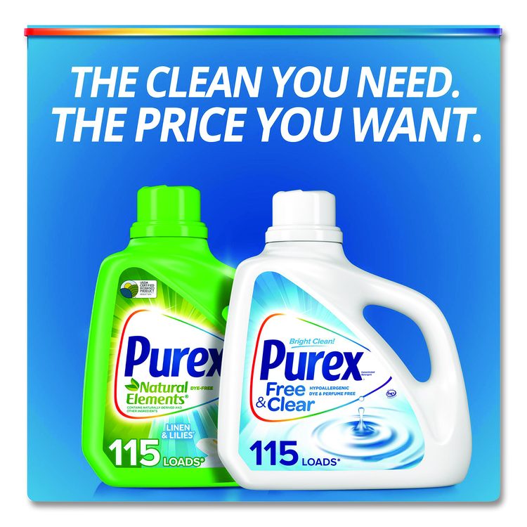 Free and Clear Liquid HE Laundry Detergent, Unscented, 75 oz Bottle