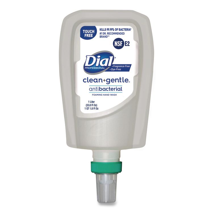 Antibacterial and Sensitive Foaming Hand Wash Refill for FIT Touch Free Dispenser, Fragrance-Free, 1 L, 3/Carton