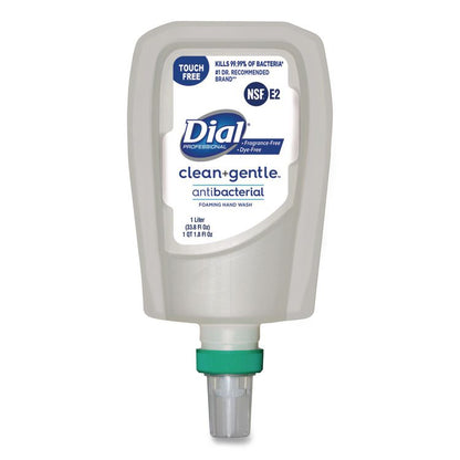 Antibacterial and Sensitive Foaming Hand Wash Refill for FIT Touch Free Dispenser, Fragrance-Free, 1 L, 3/Carton