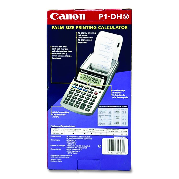 P1-DHV 12-Digit Palm Printing Calculator, Purple Print, 2 Lines/Sec