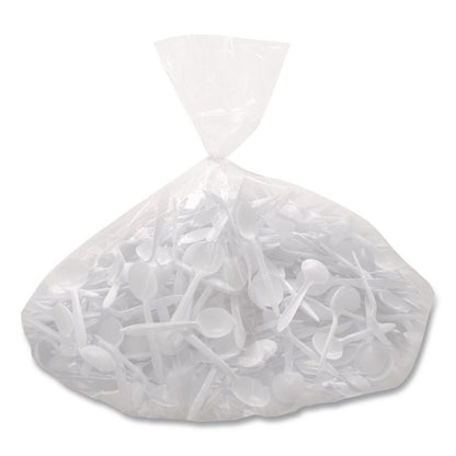 Style Setter Medium Weight Polypropylene Cutlery, Soup Spoon, Plastic, White, 1,000/Carton