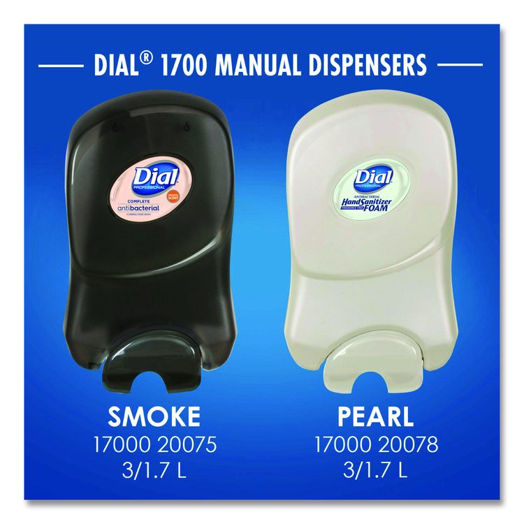 Dial 1700 Manual Dispenser, 1.7 L, 7.07 x 3.95 x 12.66, Smoke, 3/Carton