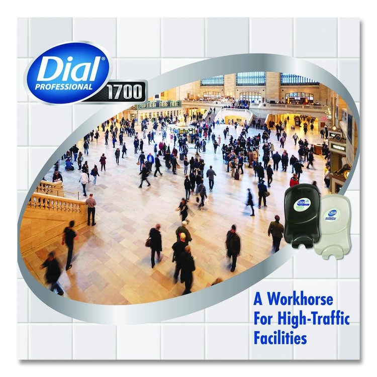 Dial 1700 Manual Dispenser, 1.7 L, 7.07 x 3.95 x 12.66, Smoke, 3/Carton