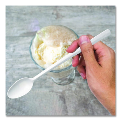 Specialty Cutlery, Soda Spoon, Plastic, White, 1,000/Carton