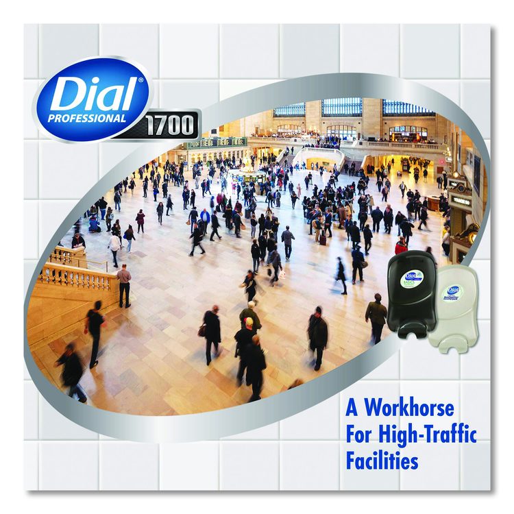 Dial 1700 Manual Dispenser, 1.7 L, 7.07 x 3.95 x 12.66, Pearl, 3/Carton