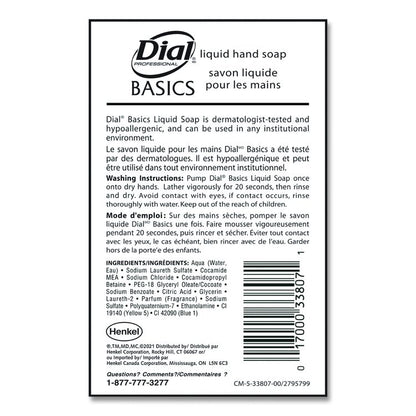 Basics MP Free Liquid Hand Soap Refill, Honeysuckle Scent, 3.78 L, 4/Carton