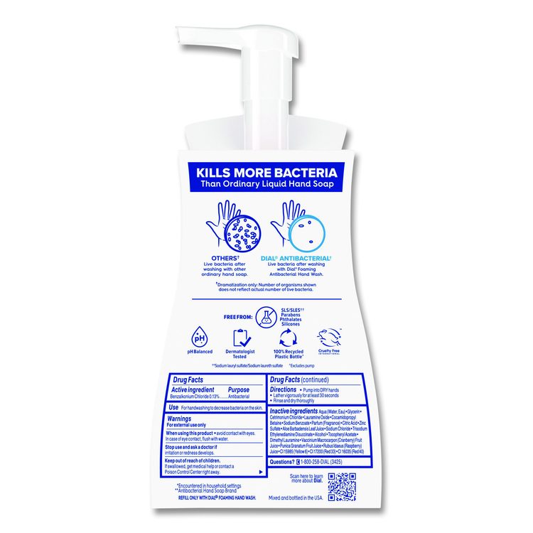 Antibacterial Foaming Hand Wash, Power Berries Scent, 10 oz, 8/Carton