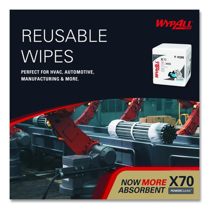 X70 Cloths, 1/4 Fold, 12.5 x 12, White, 76/Pack, 12 Packs/Carton