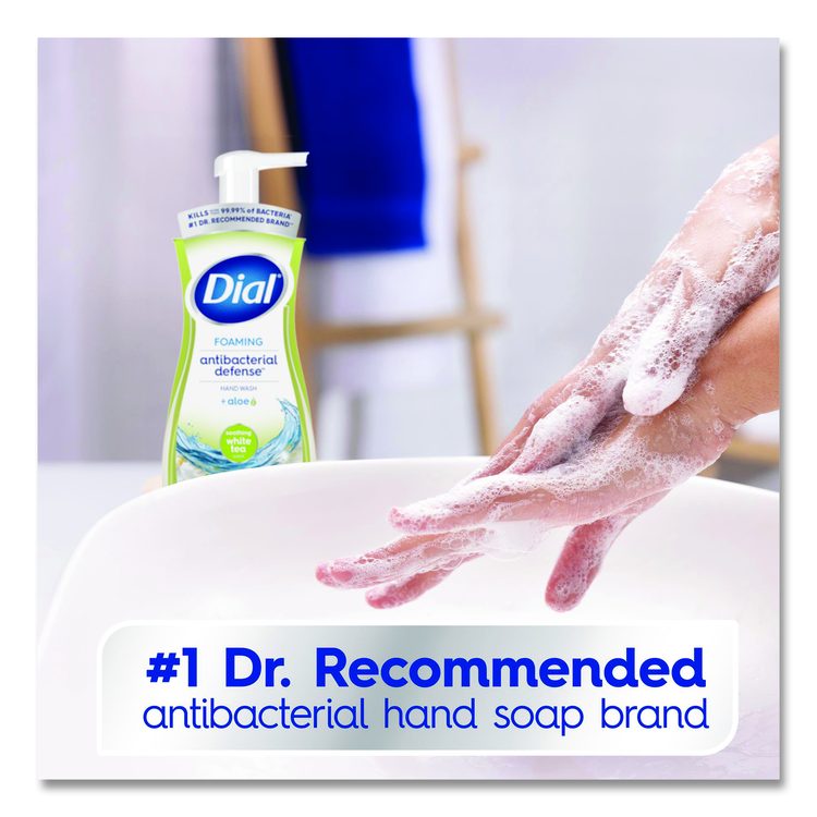 Antibacterial Foaming Hand Wash, Soothing White Tea Scent, 10 oz, 8/Carton
