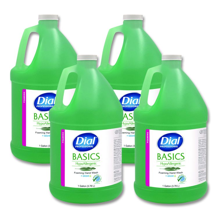 Basics Hypoallergenic Foaming Hand Wash, Fresh Floral Scent, 1 gal, 4/Carton