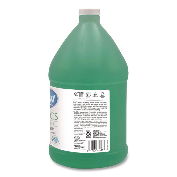 Basics Hypoallergenic Foaming Hand Wash, Fresh Floral Scent, 1 gal, 4/Carton