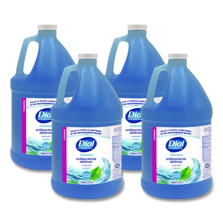 Antibacterial Defense Foaming Hand Wash, Spring Water Scent, 1 gal, 4/Carton
