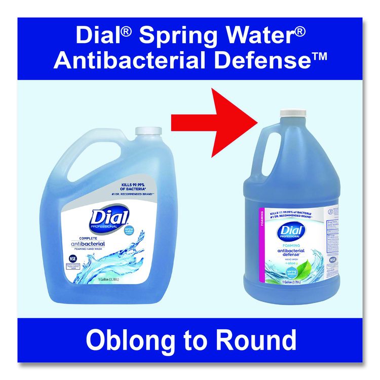 Antibacterial Defense Foaming Hand Wash, Spring Water Scent, 1 gal, 4/Carton