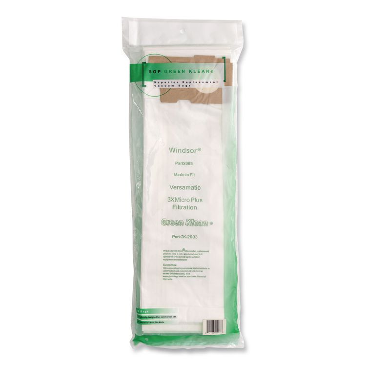 GK-2003 Replacement Vacuum Bag, 10 Bags/Pack, 10 Packs/Carton