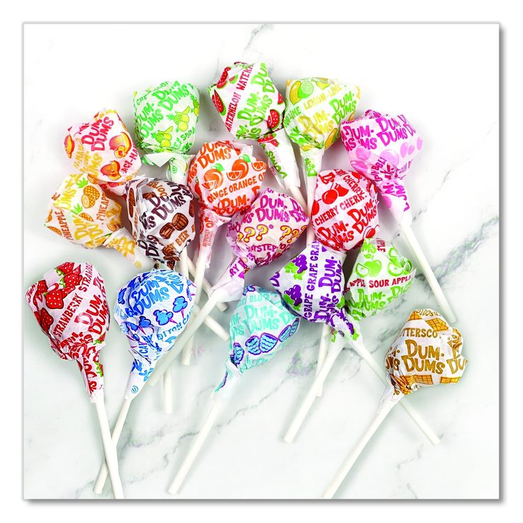 Dum-Dum-Pops, Assorted Flavors, Individually Wrapped, 300/Pack