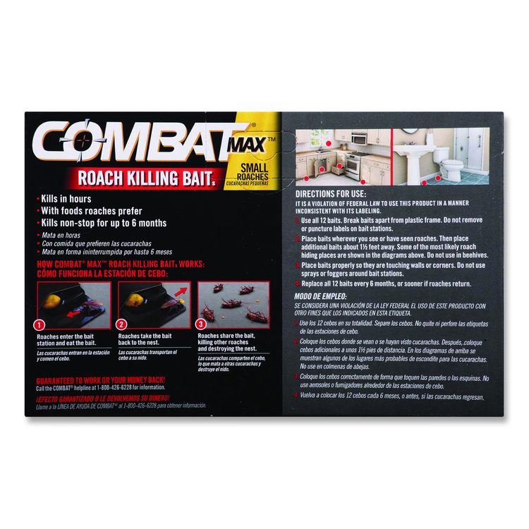 MAX Small Roach Quick Kill Formula, 0.43 oz, 12/Pack, 12 Packs/Carton