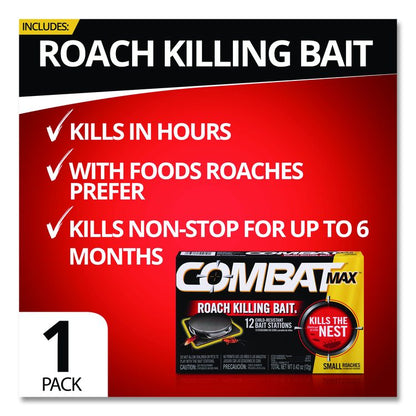 MAX Small Roach Quick Kill Formula, 0.43 oz, 12/Pack, 12 Packs/Carton