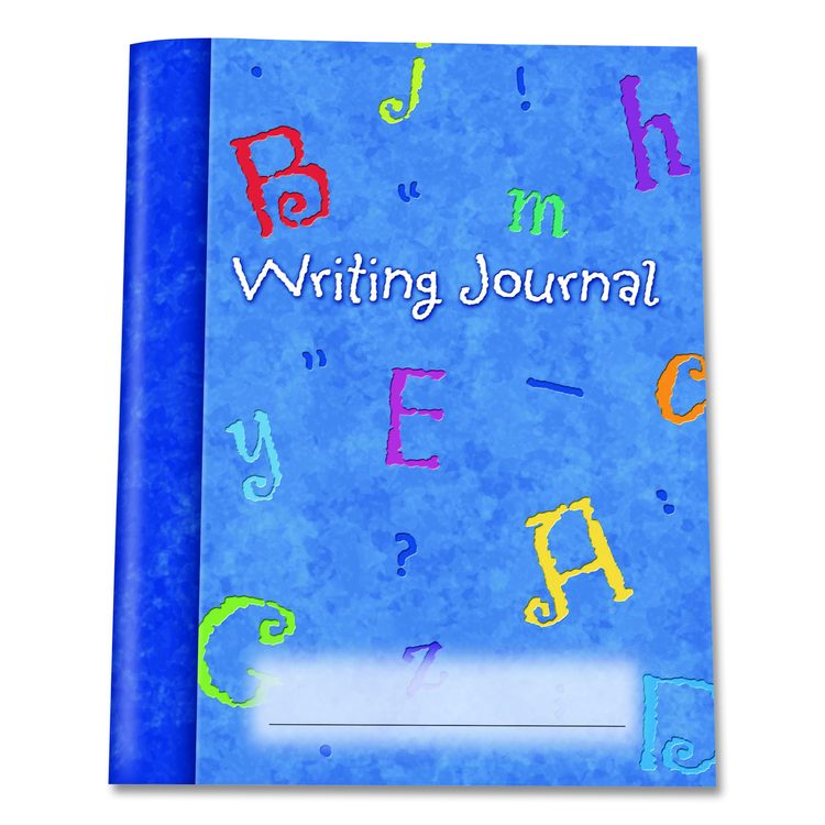 Writing Journals, Medium/College Rule, Blue/Multicolor Cover, (64) 9 x 7 Sheets, 10 Journals