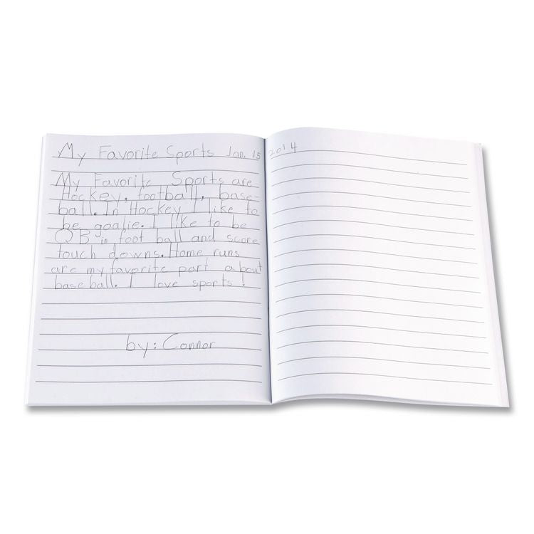 Writing Journals, Medium/College Rule, Blue/Multicolor Cover, (64) 9 x 7 Sheets, 10 Journals