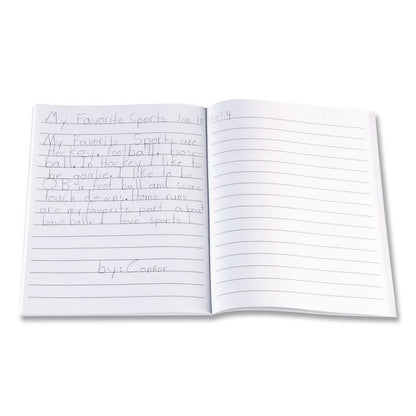 Writing Journals, Medium/College Rule, Blue/Multicolor Cover, (64) 9 x 7 Sheets, 10 Journals