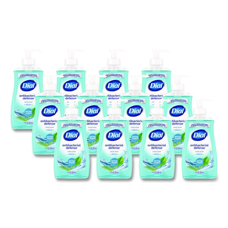 Antibacterial Liquid Hand Soap, Spring Water Scent, 11 oz, 12/Carton