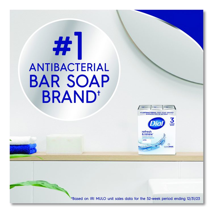 Deodorant Bar Soap, Iconic Dial Soap Scent, 4 oz, 36/Carton