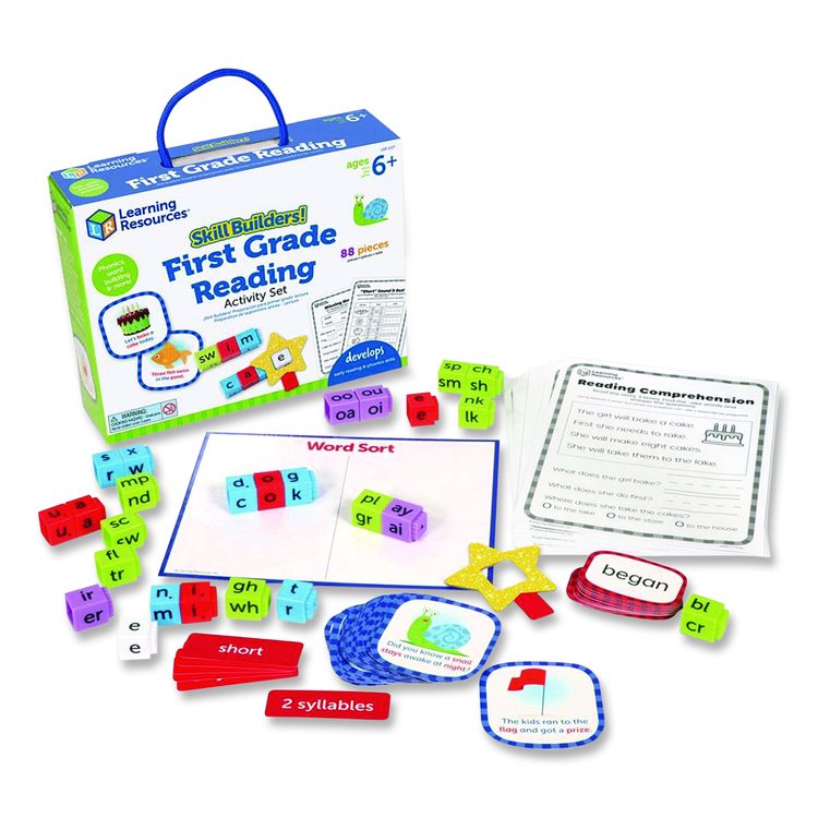 Skill Builders! First Grade Reading Activity Set, Grade 1, 88 Pieces