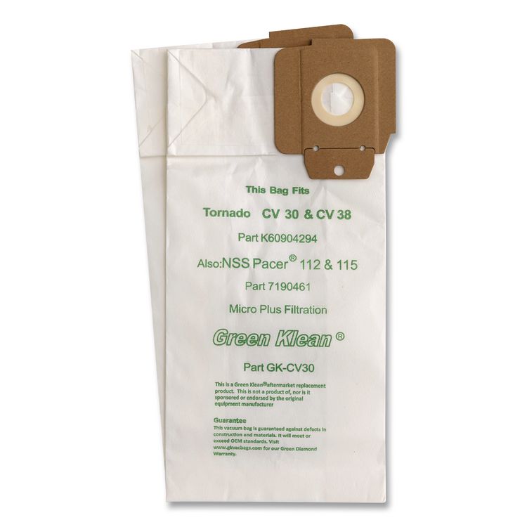 GK-CV30 Replacement Bag, 10 Bags/Pack, 10 Packs/Carton