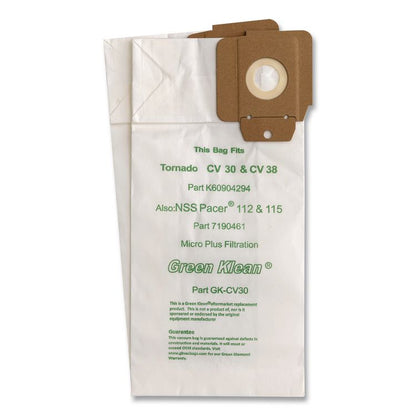 GK-CV30 Replacement Bag, 10 Bags/Pack, 10 Packs/Carton