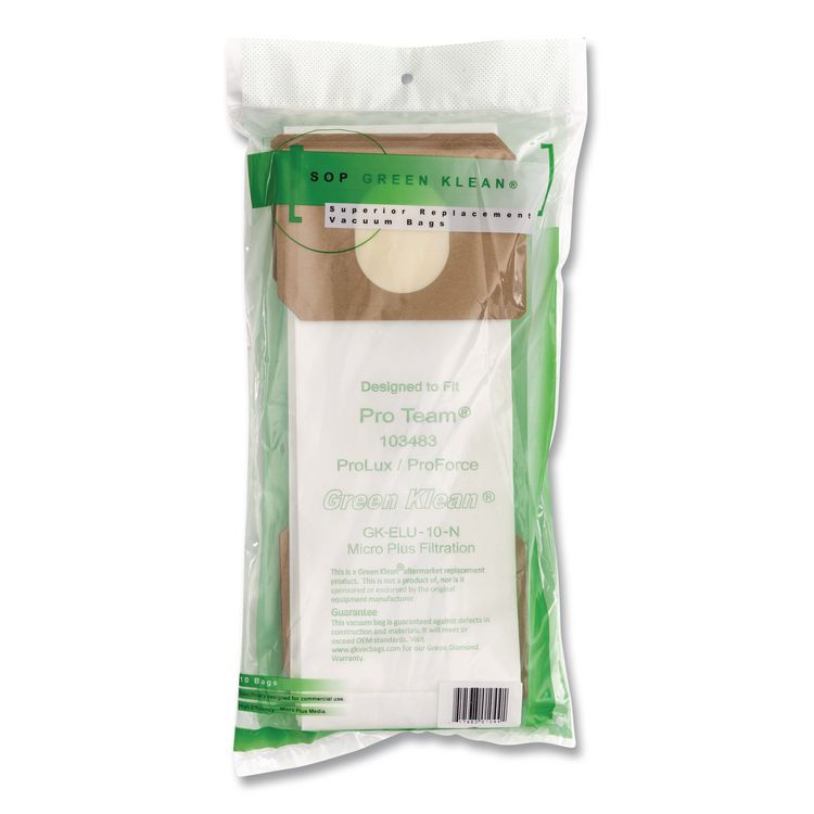 GK-Elu-10 Replacement Bag, 10 Bags/Pack, 10 Packs/Carton